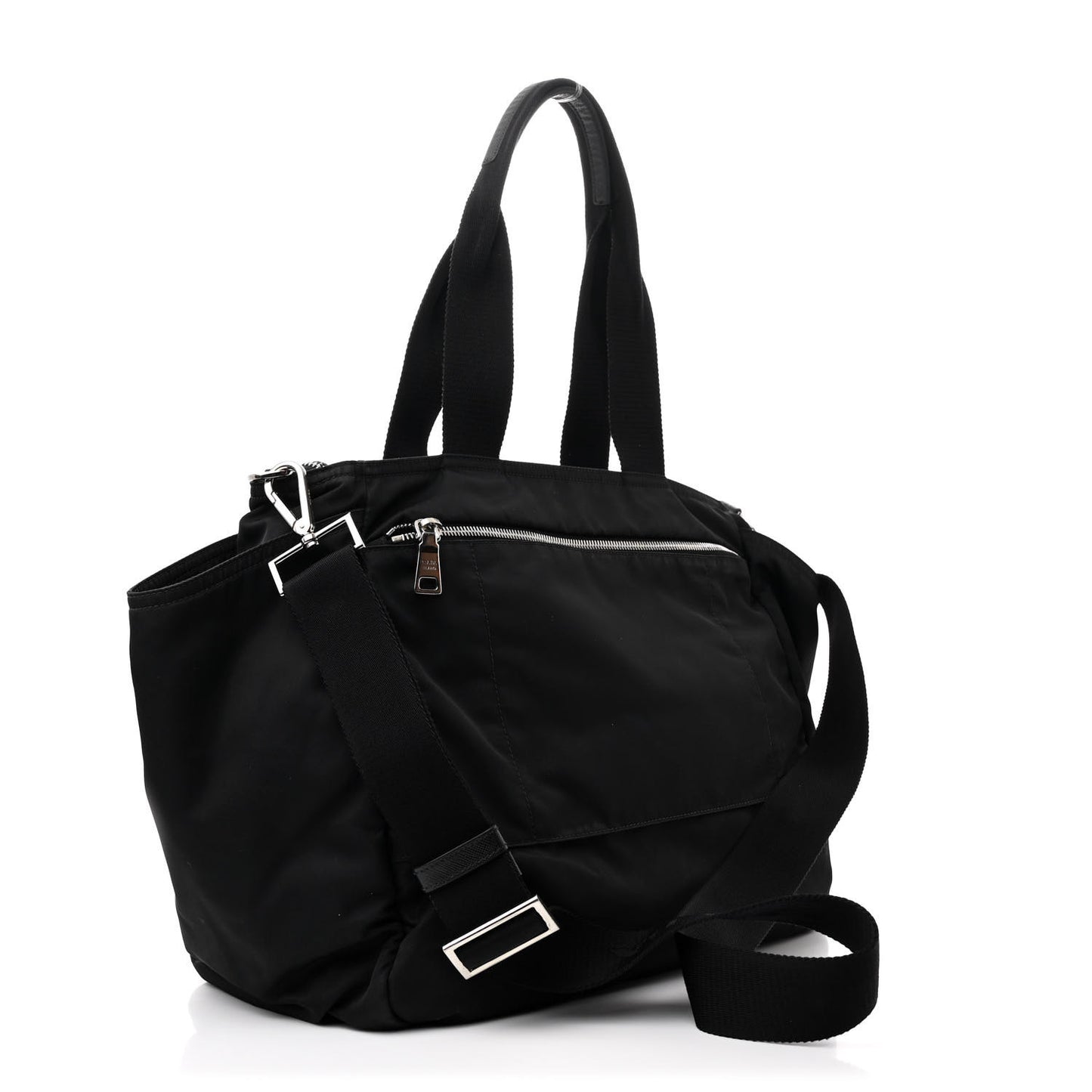 Tessuto Nylon Vela Diaper Bag Black
