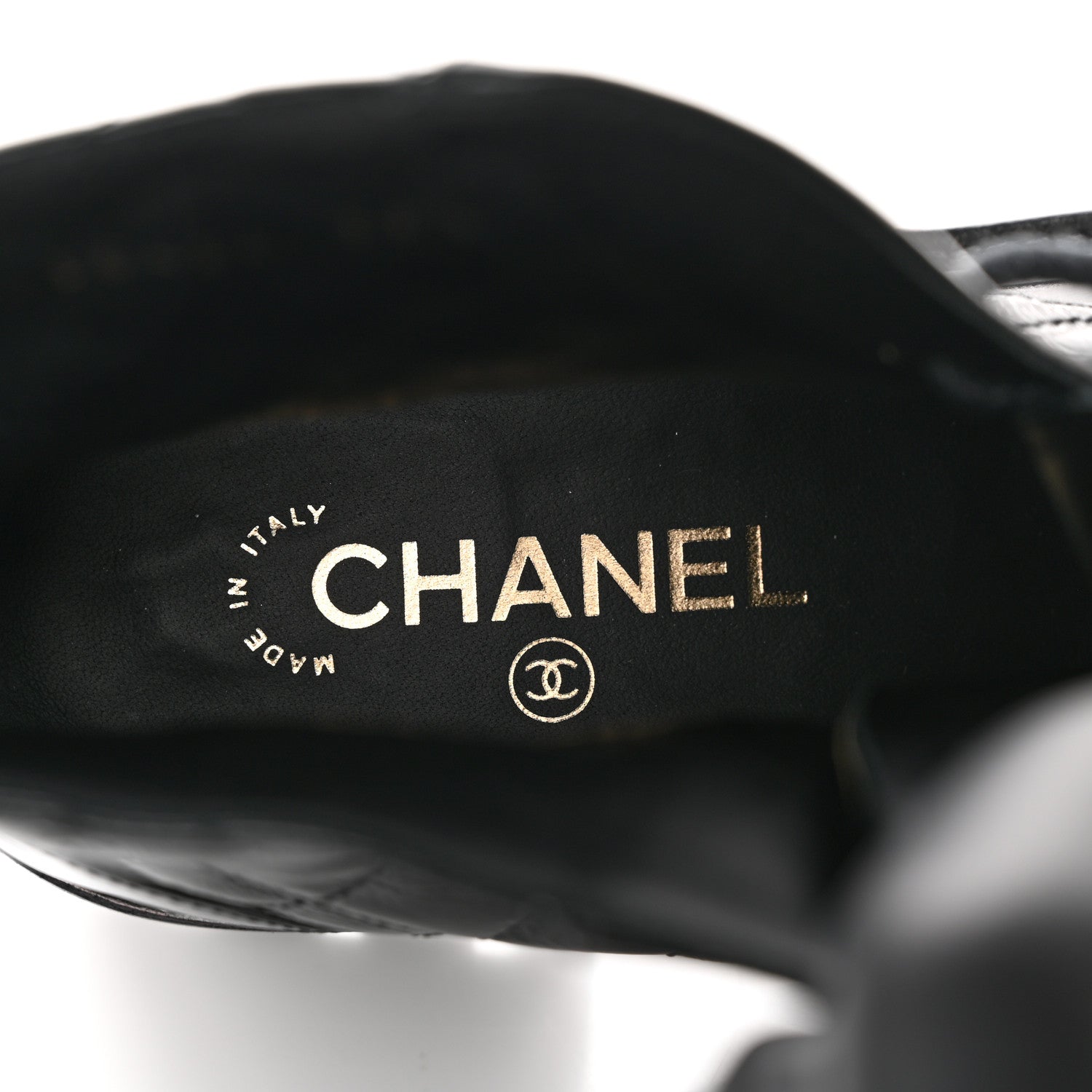 Chanel Shiny Calfskin Quilted Lace Up Combat Boots 36.5 Black 9 of 11
