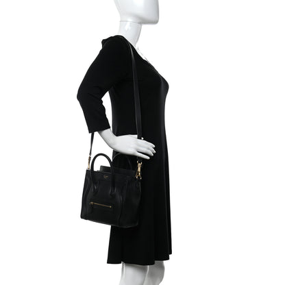 Celine Smooth Calfskin Nano Luggage Black 3 of 10