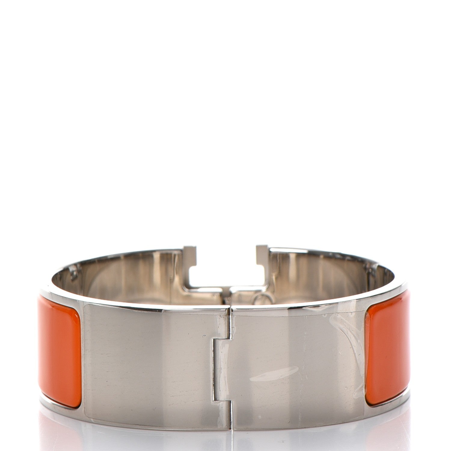 Hermes Enamel Wide Clic Clac H Bracelet PM Orange 3 of 5