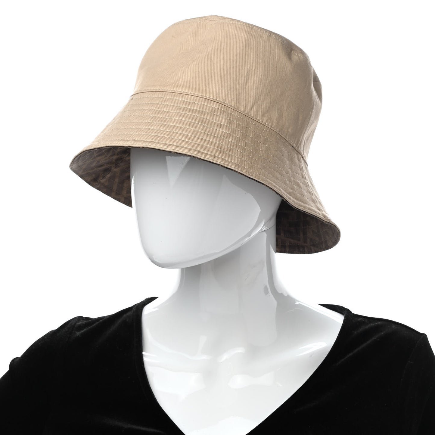 Technical Fabric FF Reversible Bucket Hat S Tobacco Beige
