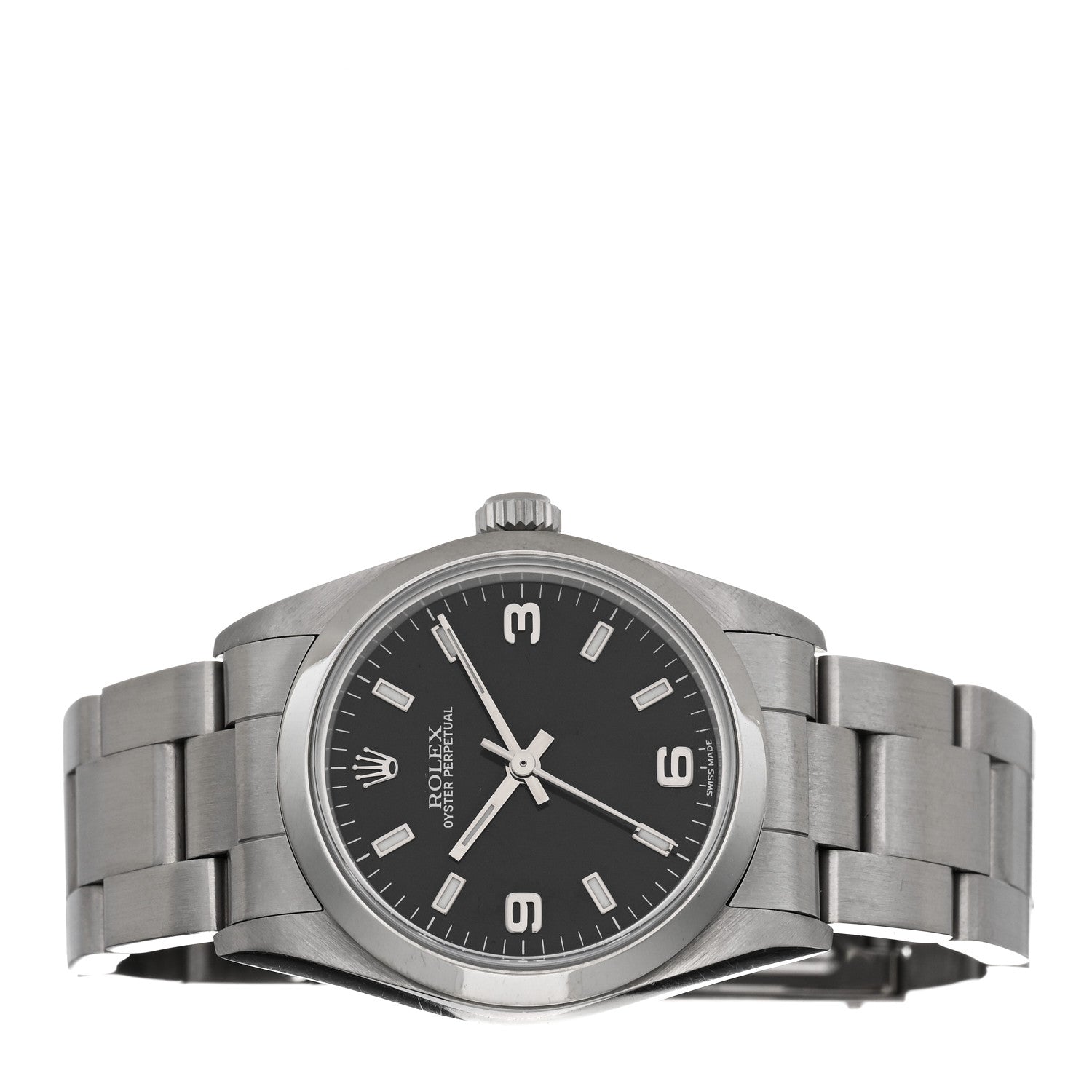 Rolex Stainless Steel 31mm Oyster Perpetual Watch Black 77080 2 of 4