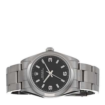 Rolex Stainless Steel 31mm Oyster Perpetual Watch Black 77080 2 of 4