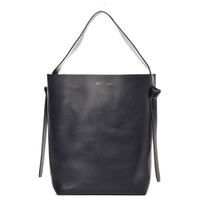 Celine Shiny Smooth Calfskin Small Twisted Cabas Navy Dark Green 1 of 13