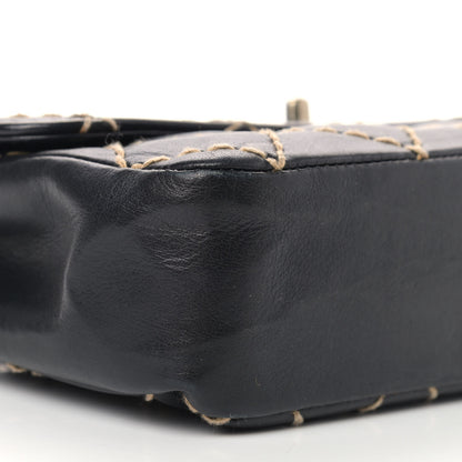 Chanel Calfskin Wild Stitch Jumbo Flap Black 8 of 15