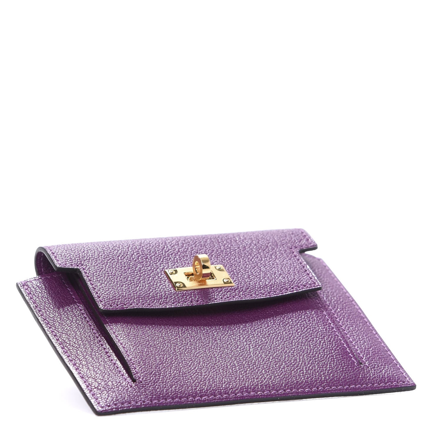 Hermes Chevre Mysore Kelly Pocket Compact Wallet Anemone 4 of 10