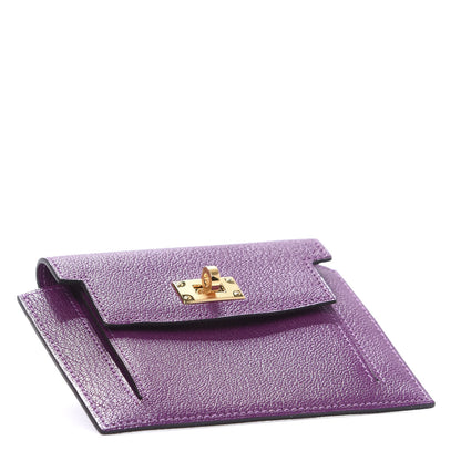 Hermes Chevre Mysore Kelly Pocket Compact Wallet Anemone 4 of 10