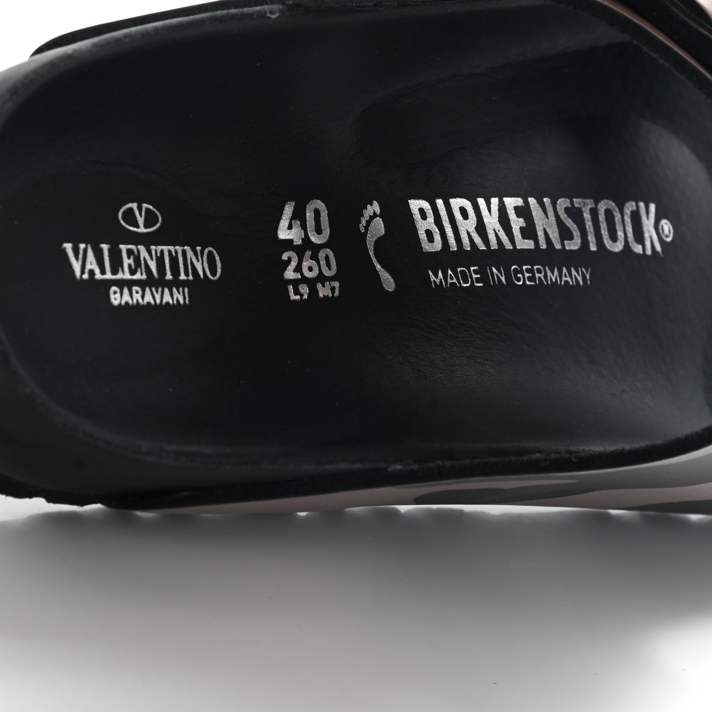 X BIRKENSTOCK Calfskin VLTN Arizona Slide Sandals 40 Army Green Poudre