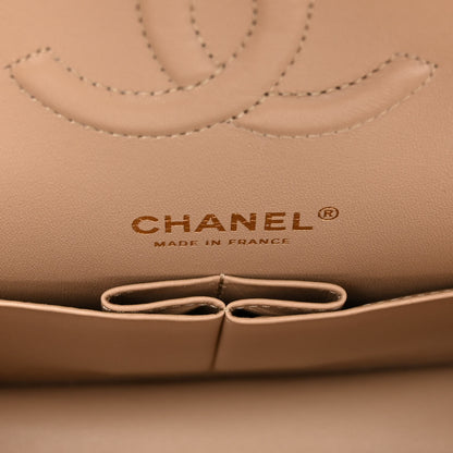 Chanel Caviar Quilted Medium Double Flap Beige 6 of 10