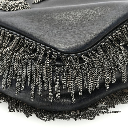 Chanel Lambskin Rock And Cabaret Chain Fringe Flap Black 10 of 11