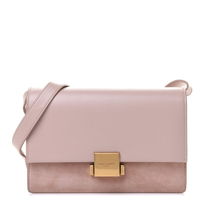 Saint Laurent Smooth Calfskin Suede Medium Bellechasse Bag Marble Pink 1 of 11