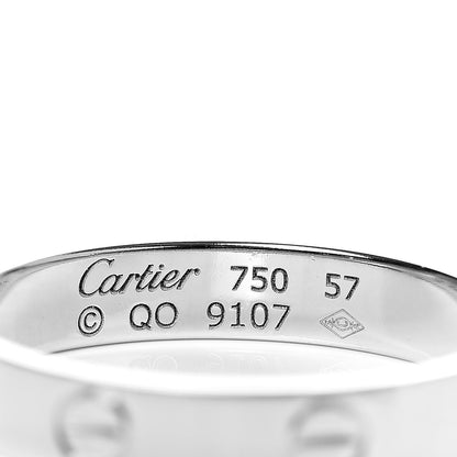 Cartier 18K White Gold 3.5mm LOVE Wedding Band Ring 57 8 4 of 4