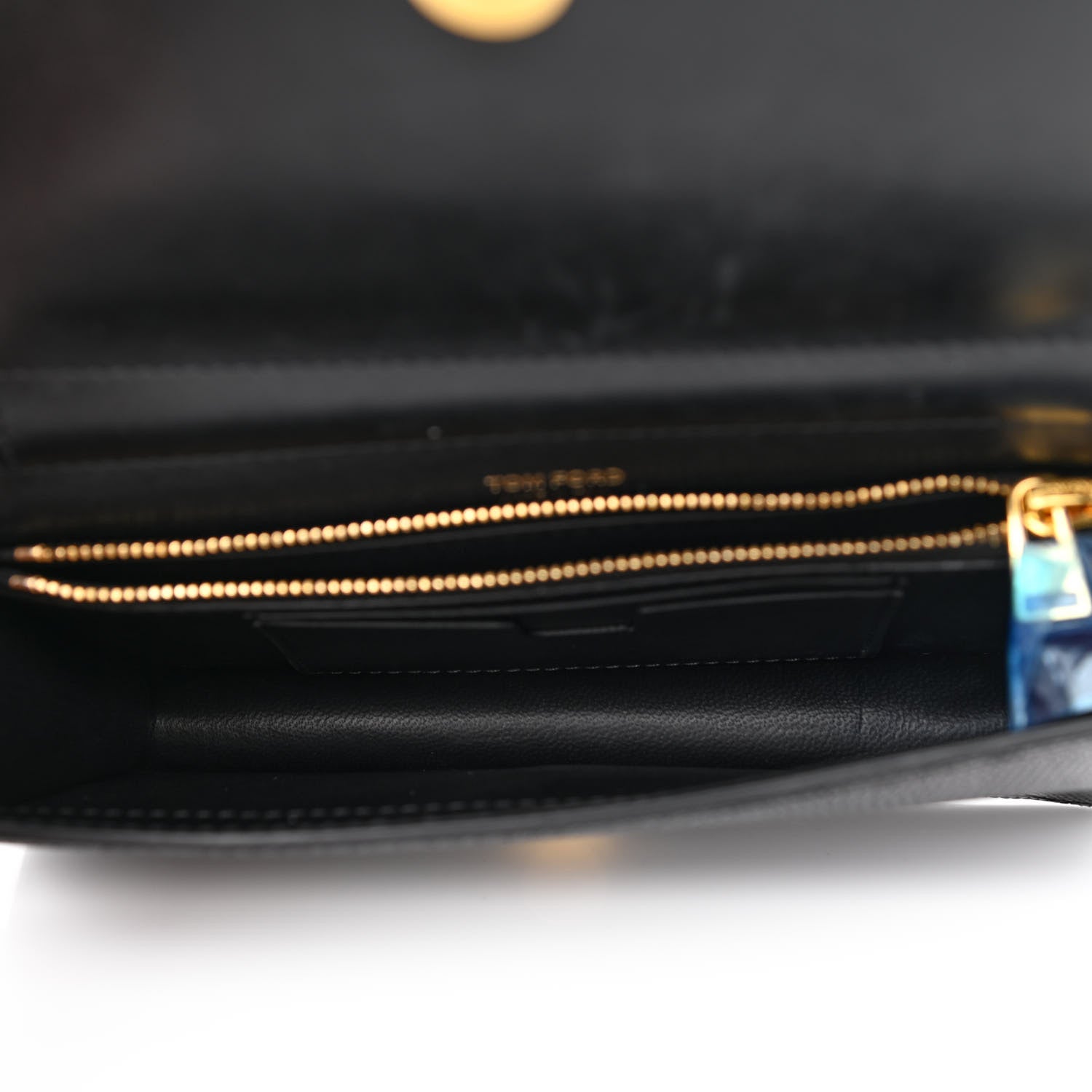 Tom Ford Calfskin Lizard Embossed Mini TF Bag Black 5 of 11