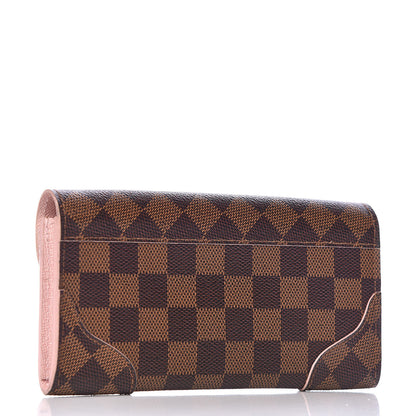 Louis Vuitton Damier Ebene Caissa Wallet Rose Ballerine 3 of 16