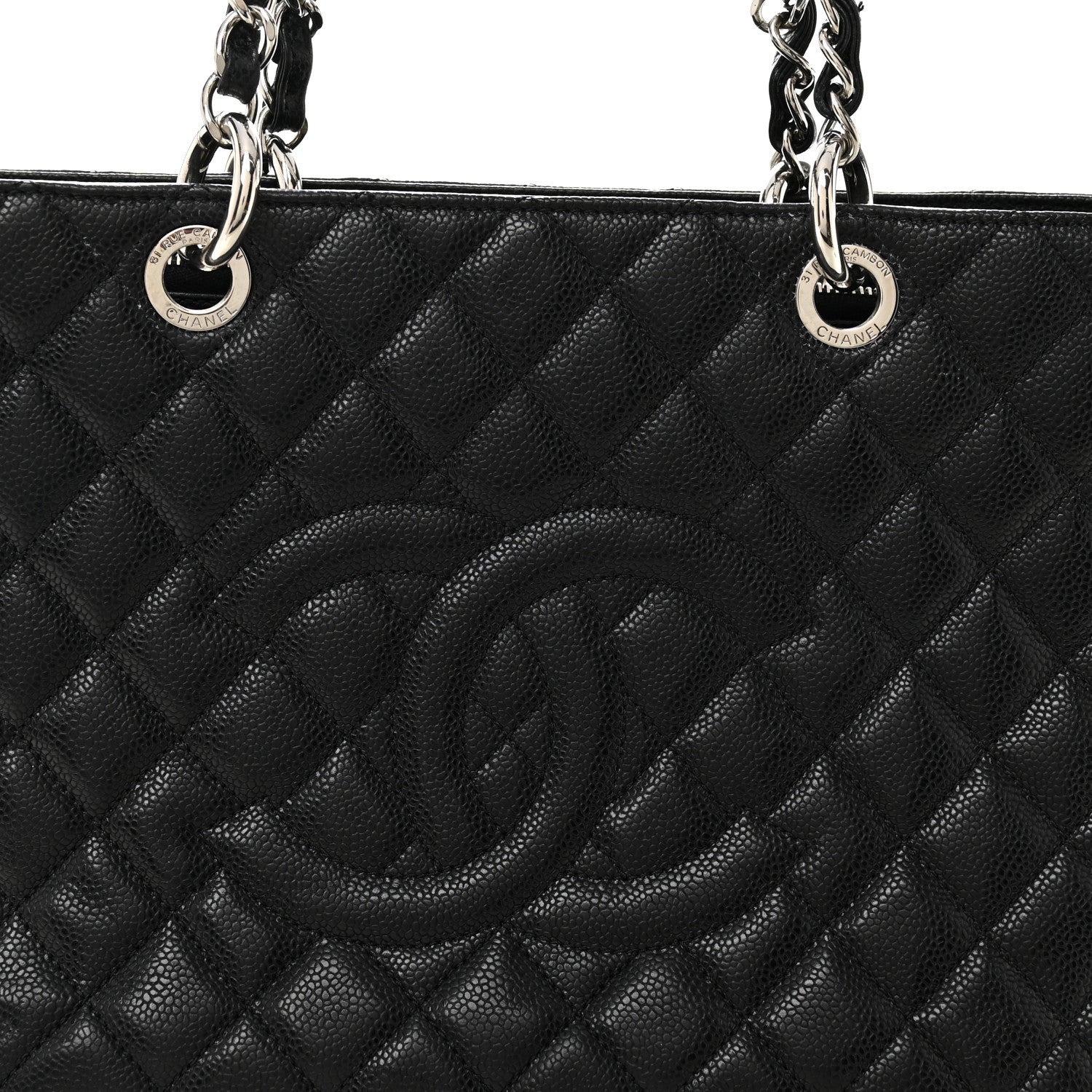 Chanel Caviar Quilted Grand Shopping Tote GST Black 8 of 12