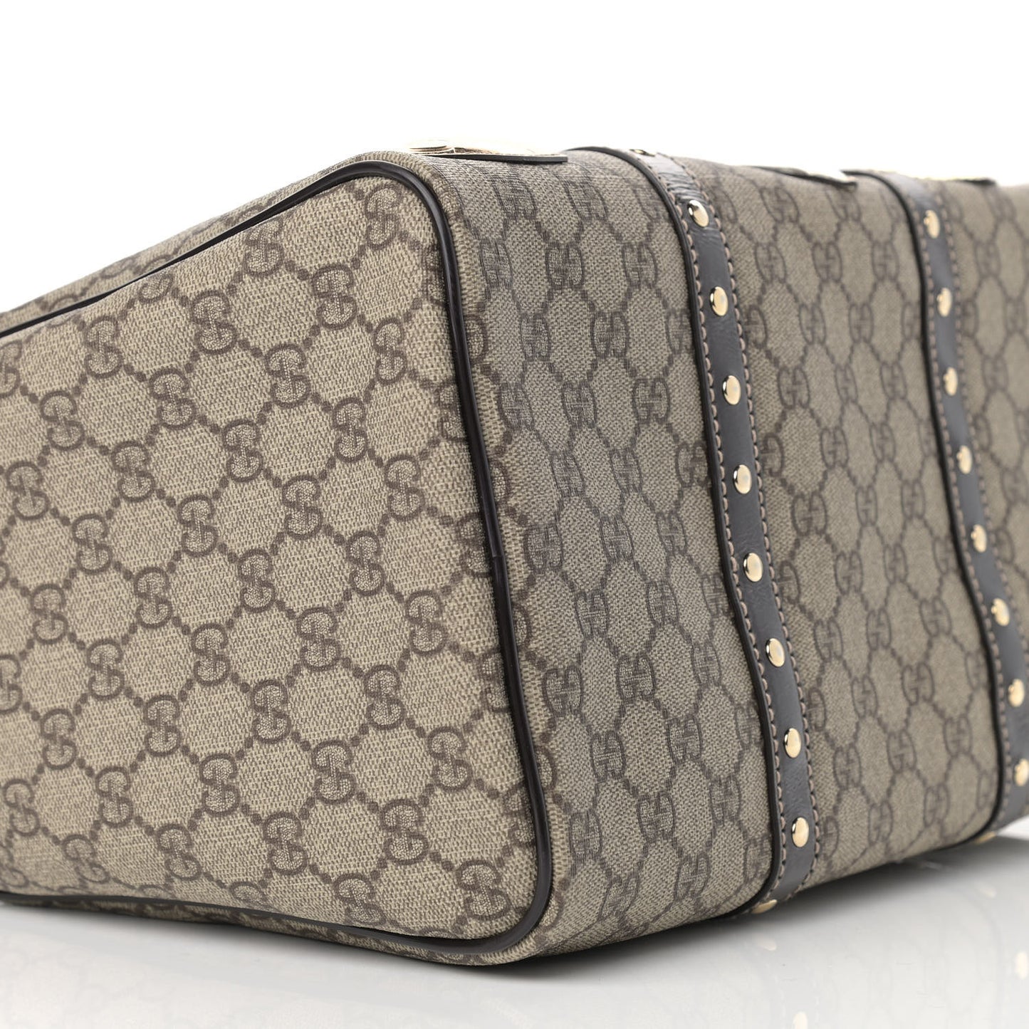 Monogram Guccissima Hearts Studded Medium Joy Boston Dark Brown
