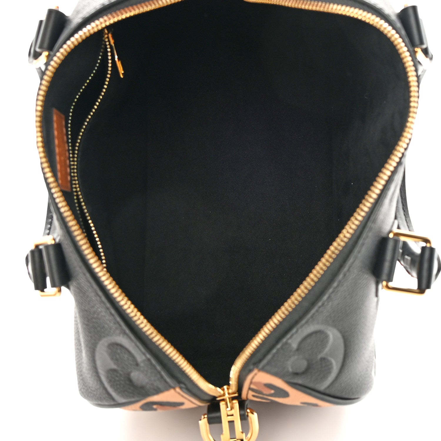 Louis Vuitton Empreinte Monogram Giant Wild At Heart Speedy Bandouliere 25 Black 5 of 10