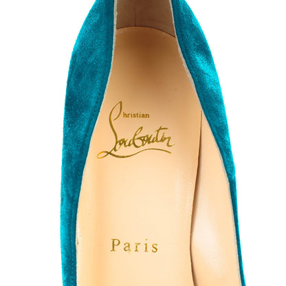 Christian Louboutin Suede Daffodile 160 Pumps 38.5 Peacock 7 of 8