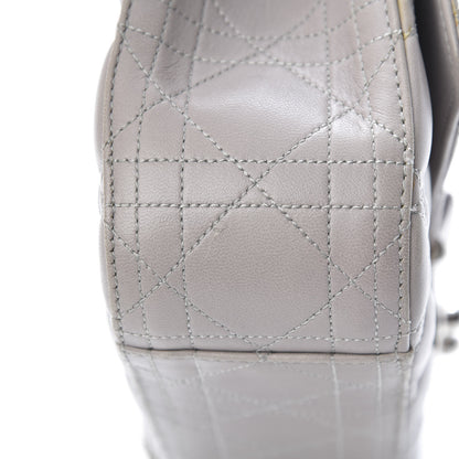 Christian Dior Lambskin Cannage Medium Miss Dior Flap Grey 17 of 18