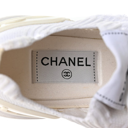 Chanel Fabric Logo Sneakers 38 White 8 of 10