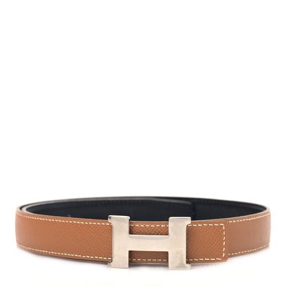 Hermes Box Epsom 24mm Mini Constance H Belt 70 28 Black Gold 1 of 6