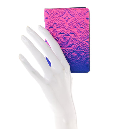 Louis Vuitton Taurillon Illusion Pocket Organizer Bleu Rose 2 of 7