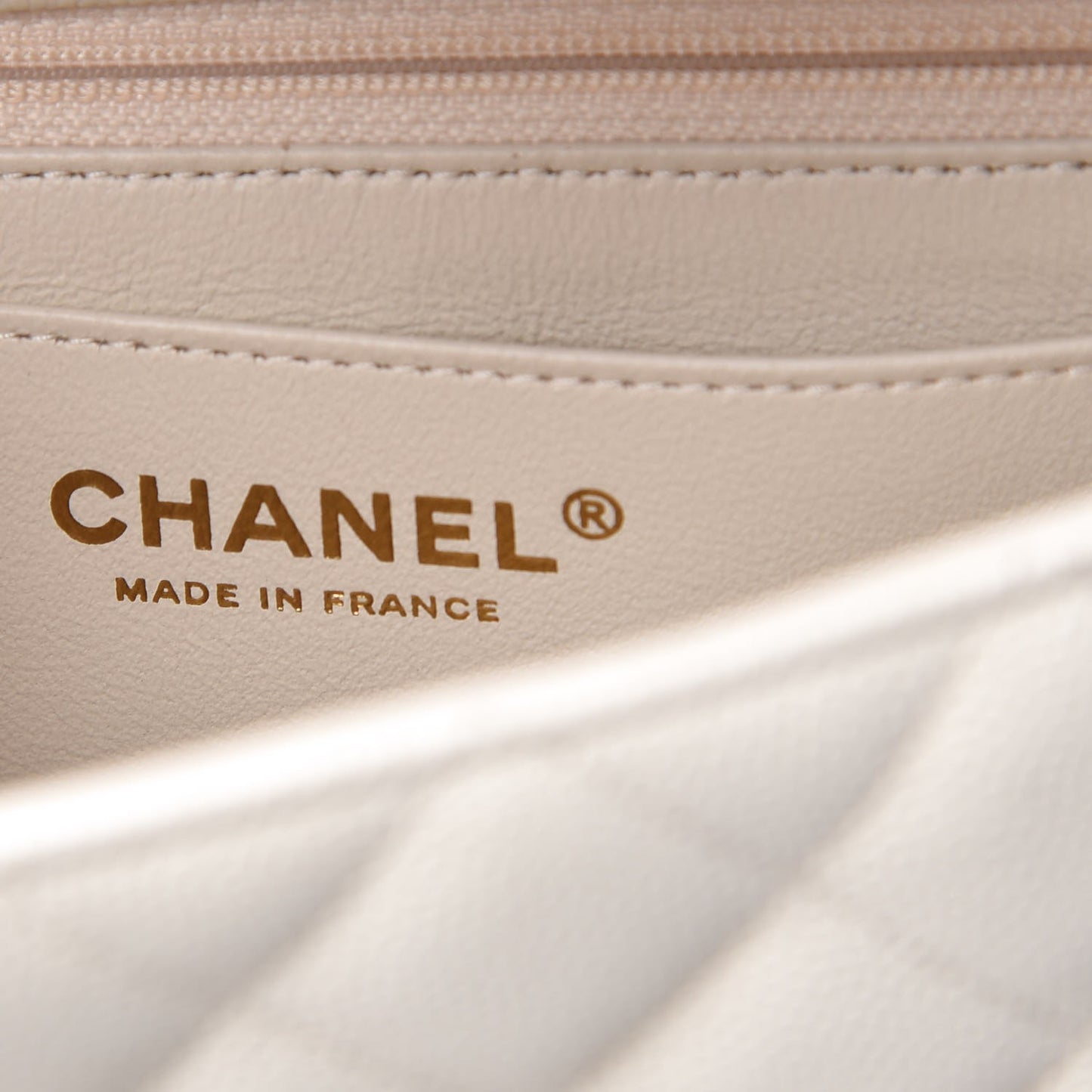 Caviar Quilted Mini Rectangular Flap White