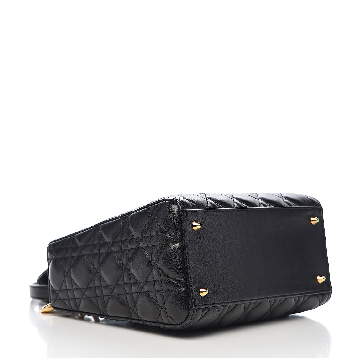 Christian Dior Lambskin Cannage Medium Lady Dior Black 4 of 11