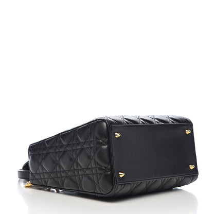 Christian Dior Lambskin Cannage Medium Lady Dior Black 4 of 11
