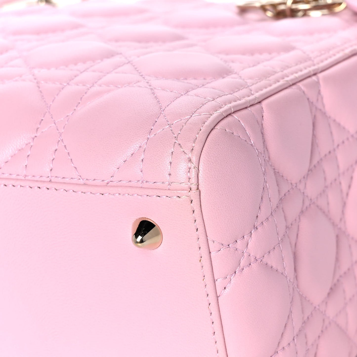 Lambskin Cannage Medium Lady Dior Light Pink