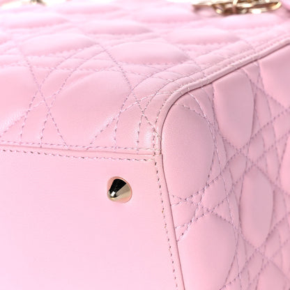 Christian Dior Lambskin Cannage Medium Lady Dior Light Pink 9 of 12