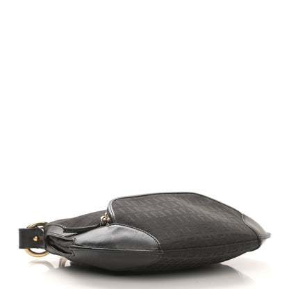 Fendi Zucchino Cuoio Chef Pocket Shoulder Bag Black 3 of 16