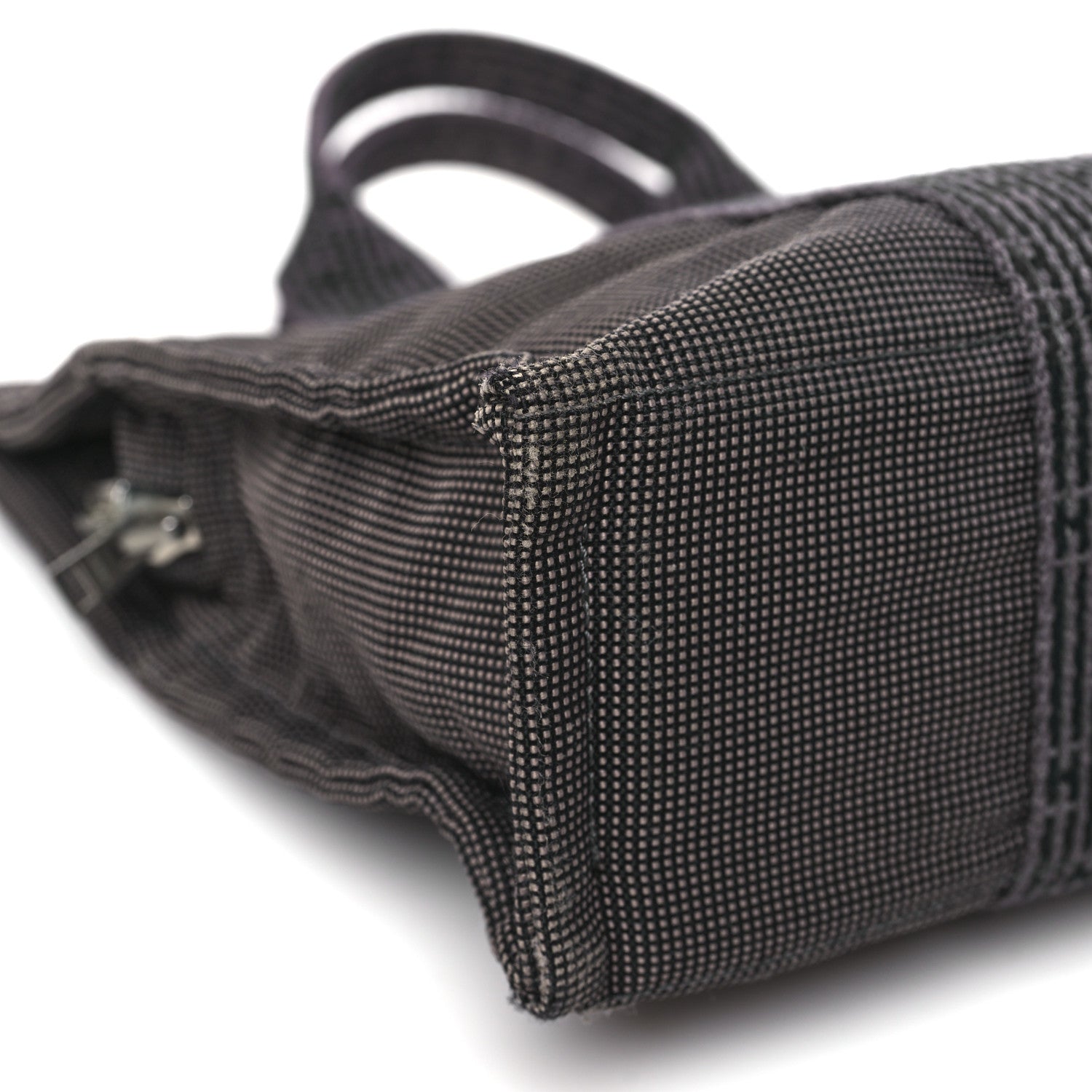 Hermes Canvas Herline PM Tote Grey 8 of 9