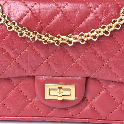 Chanel Aged Calfskin Quilted 2.55 Reissue Mini Flap Red 11 of 12