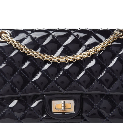 Chanel Patent Quilted Accordion Reissue 2.55 Flap Navy 15 of 15
