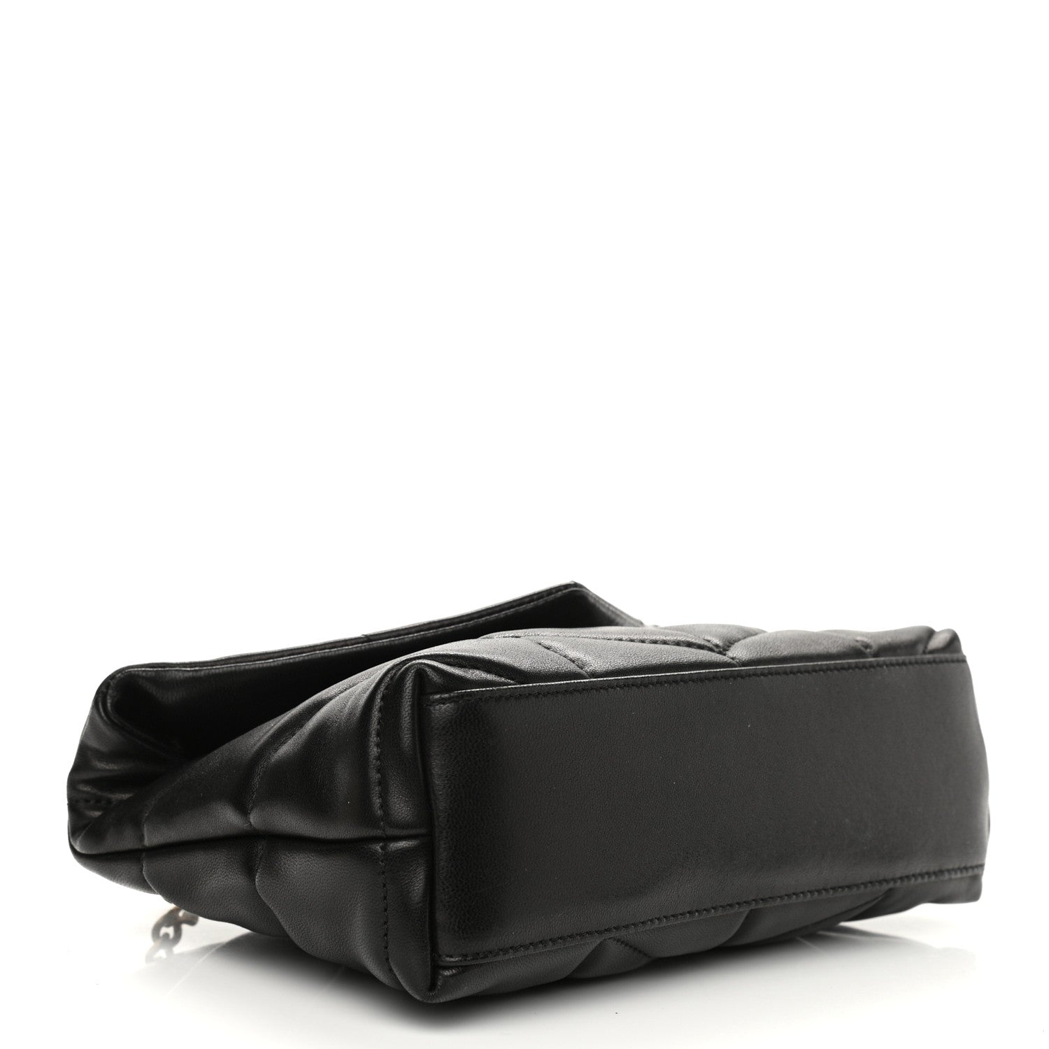 Saint Laurent Lambskin Quilted Toy Loulou Puffer Monogram Chain Satchel Black 4 of 11