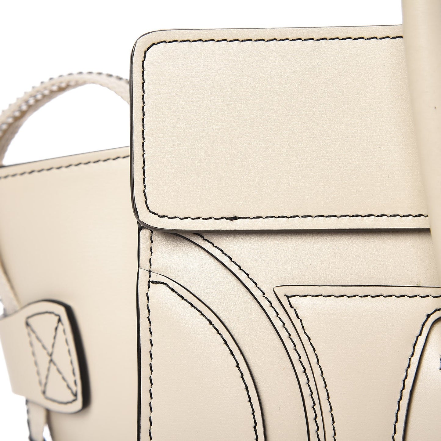Satin Calfskin Micro Debossed Luggage White