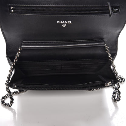 Chanel Caviar Timeless CC Wallet On Chain WOC Black 5 of 11