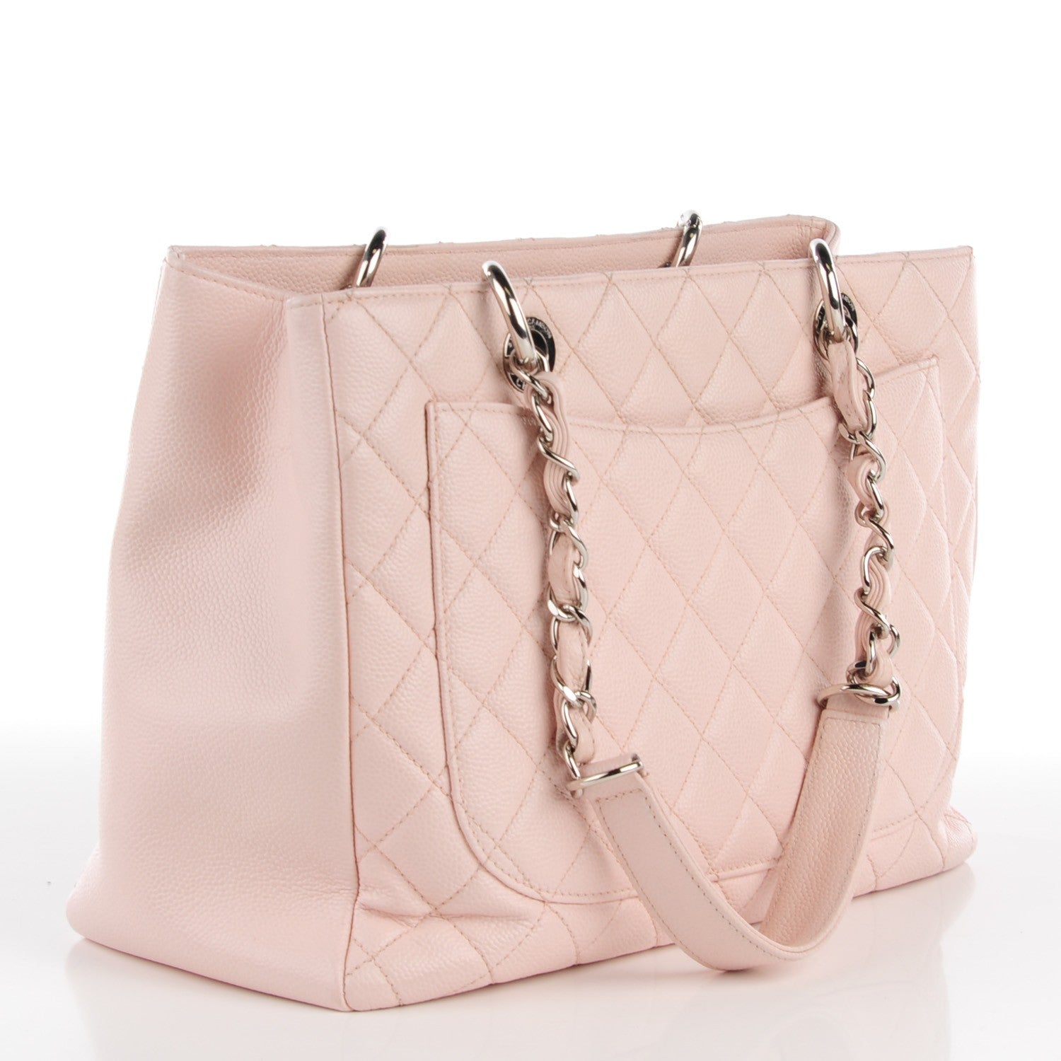 Chanel Caviar Quilted Grand Shopping Tote GST Light Pink 3 of 7