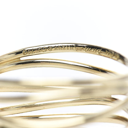 Tiffany 18K Yellow Gold Elsa Peretti 5 Row Wave Ring 53 6.5 4 of 4
