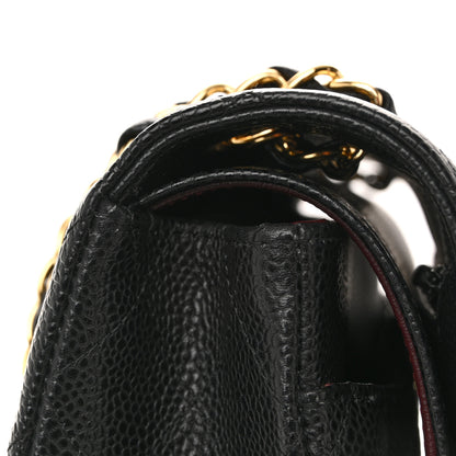 Chanel Caviar Quilted Medium Double Flap Black 11 of 13