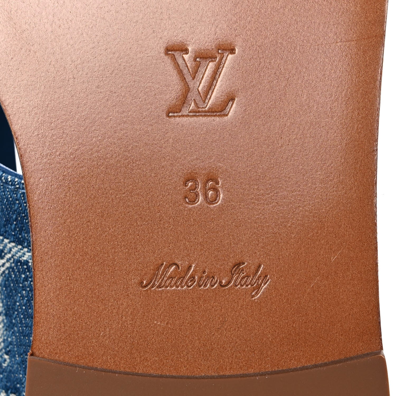 Louis Vuitton Denim Monogram Sandals 36 Blue 6 of 9