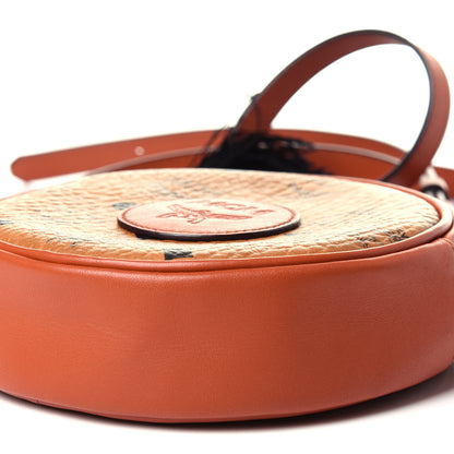 MCM Visetos Small Tambourine Crossbody Cognac Black 9 of 10