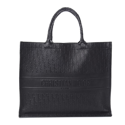 Christian Dior Oblique Calfskin Embossed Book Tote Black 1 of 10