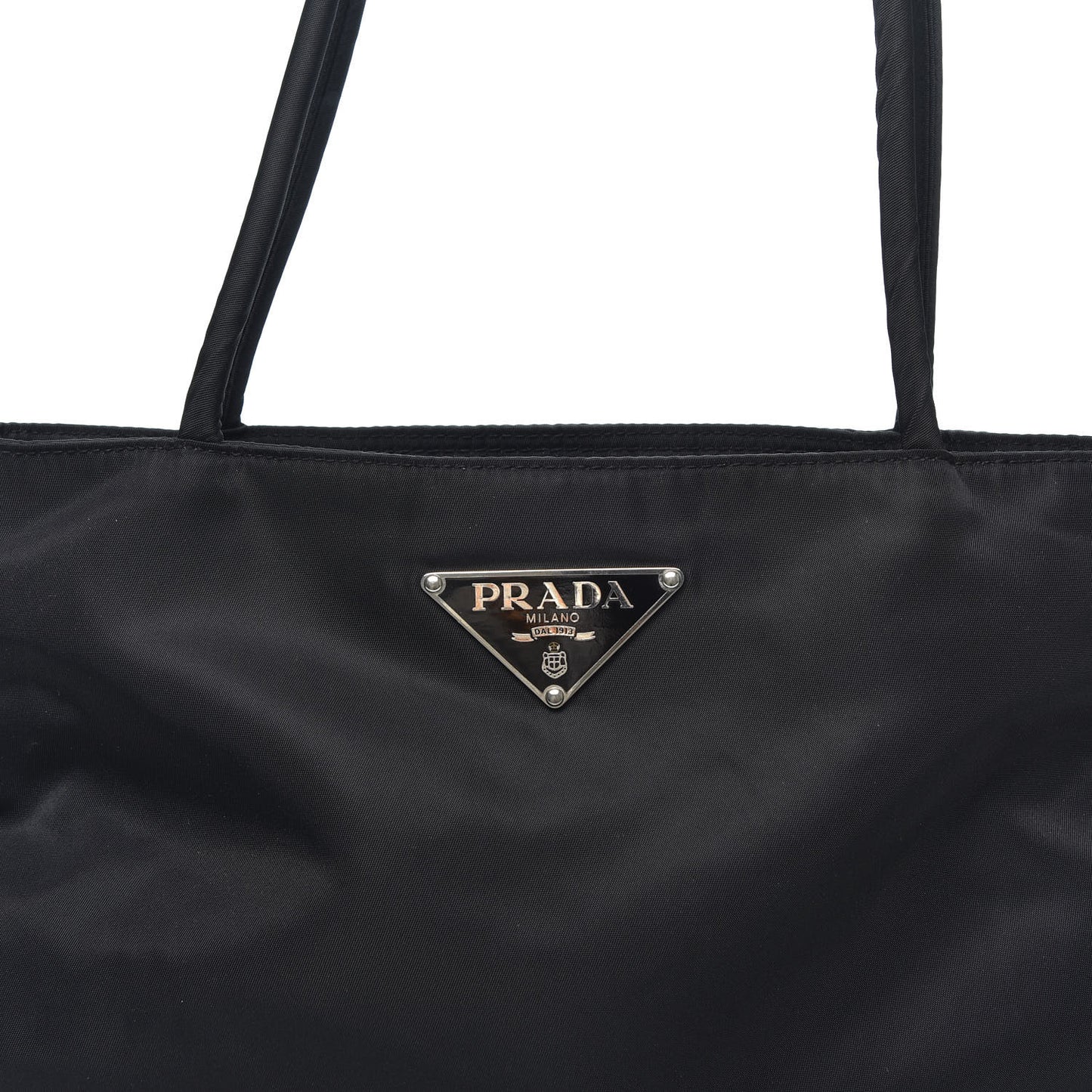 Calfskin Tessuto Nylon Easy Shoulder Bag Black