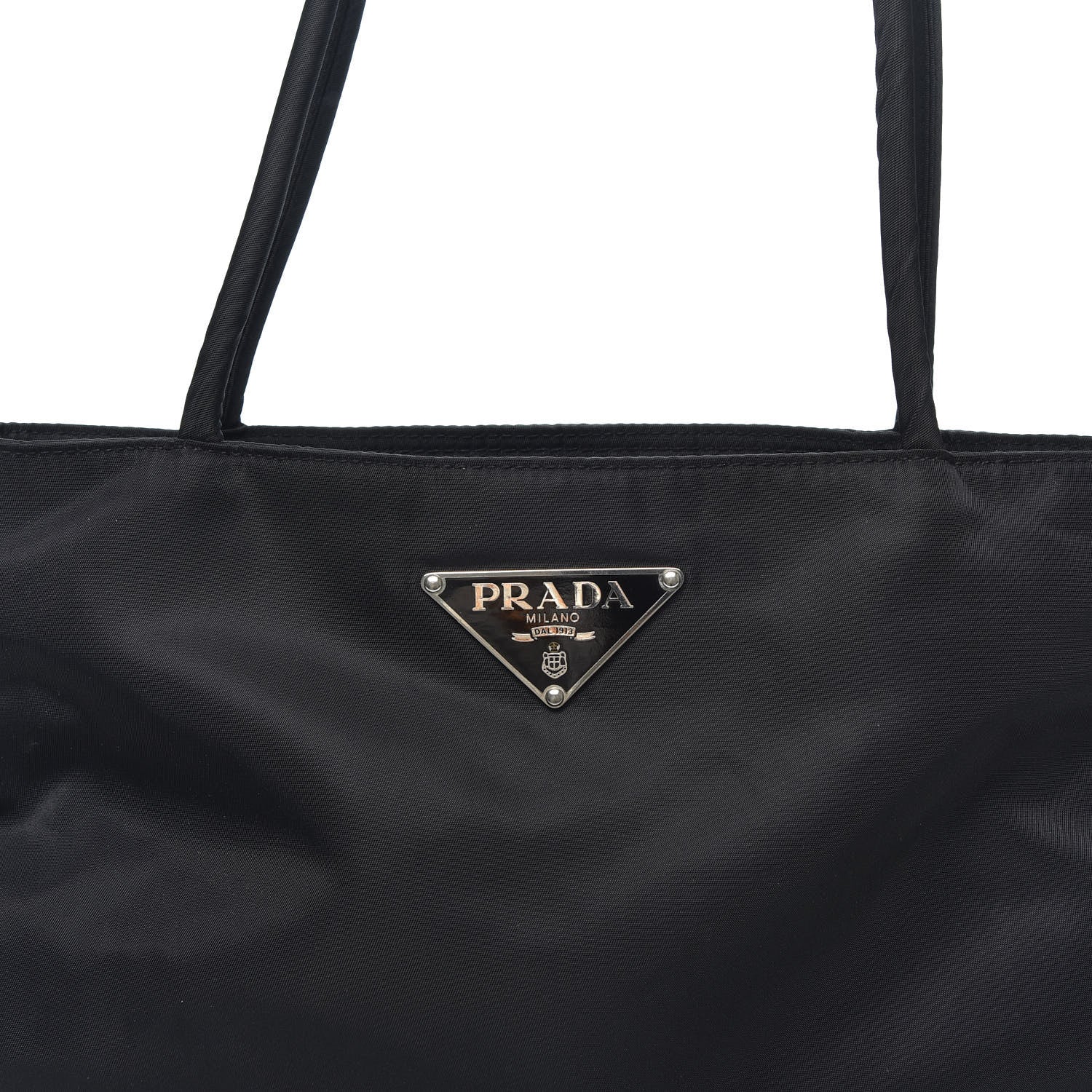 Prada Calfskin Tessuto Nylon Easy Shoulder Bag Black 9 of 9