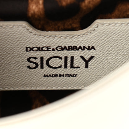 Dolce & Gabbana Dauphine Graffiti Printed Small Miss Sicily Satchel White 6 of 9