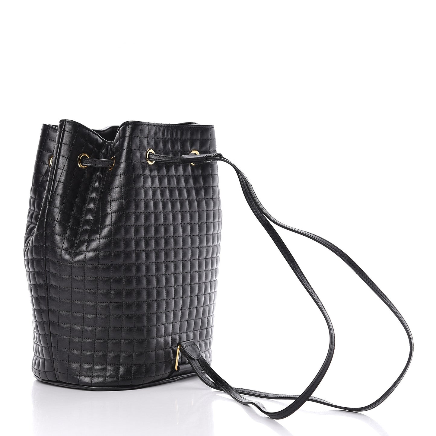 Calfskin Quilted Small C Backpack Black