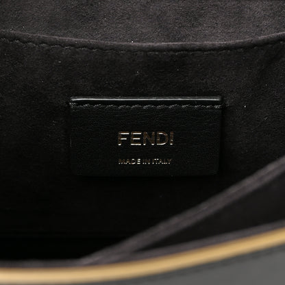 Fendi Vitello Liberty Scalloped Studded Kan I Shoulder Bag Black 6 of 17