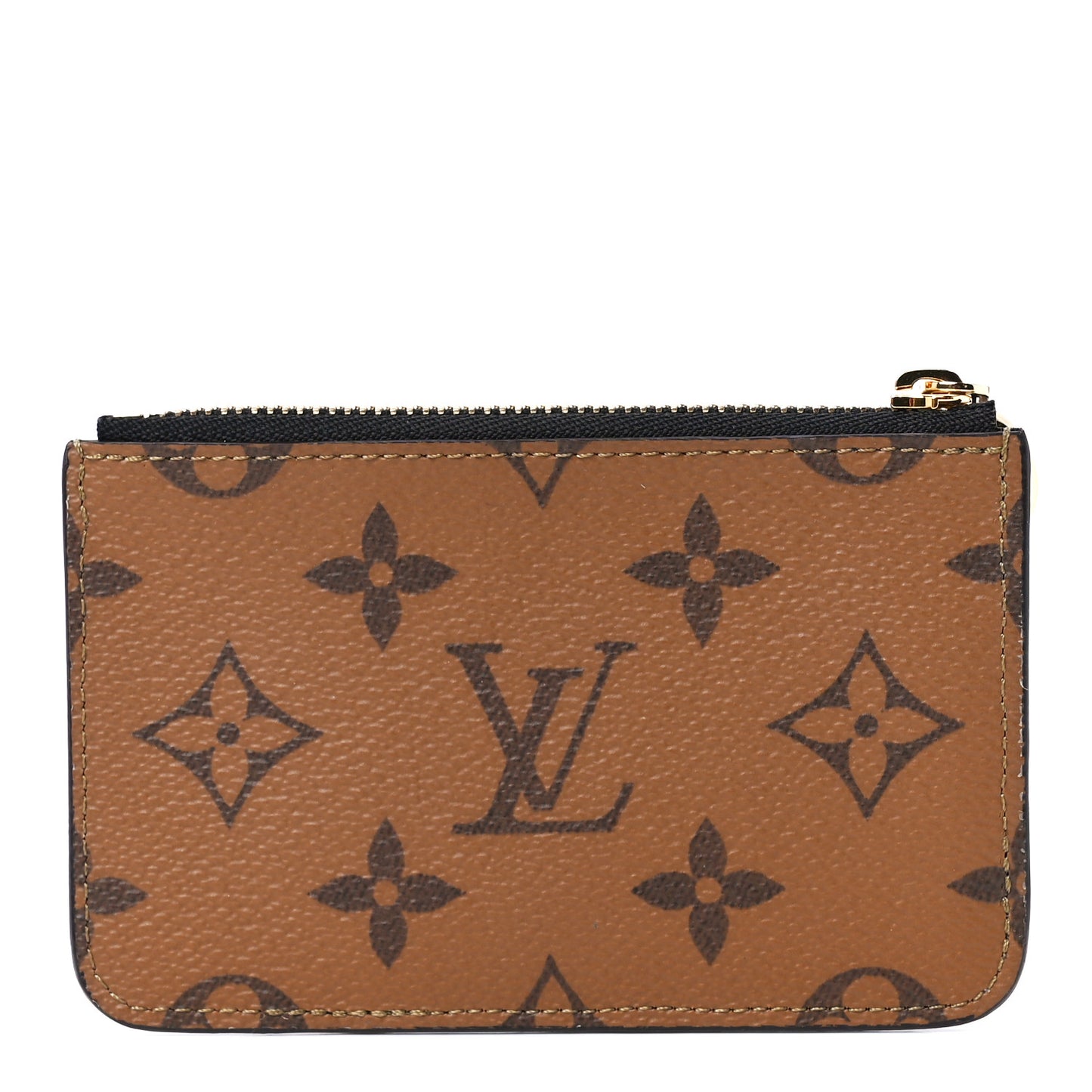 Reverse Monogram Zipped Romy Card Holder